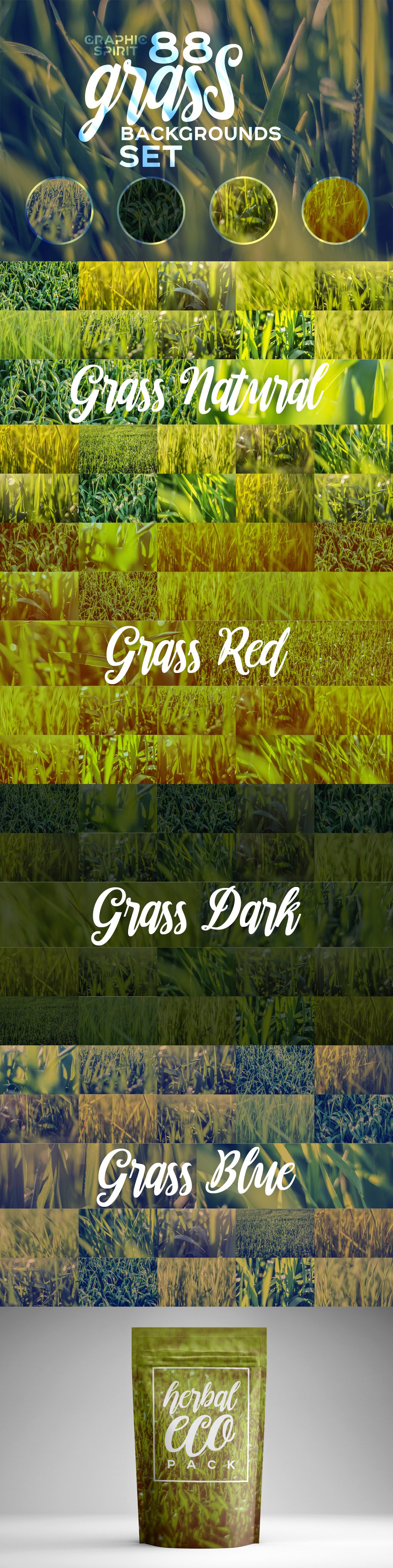 有趣的草背景纹理素材 Cute Large Grass #6