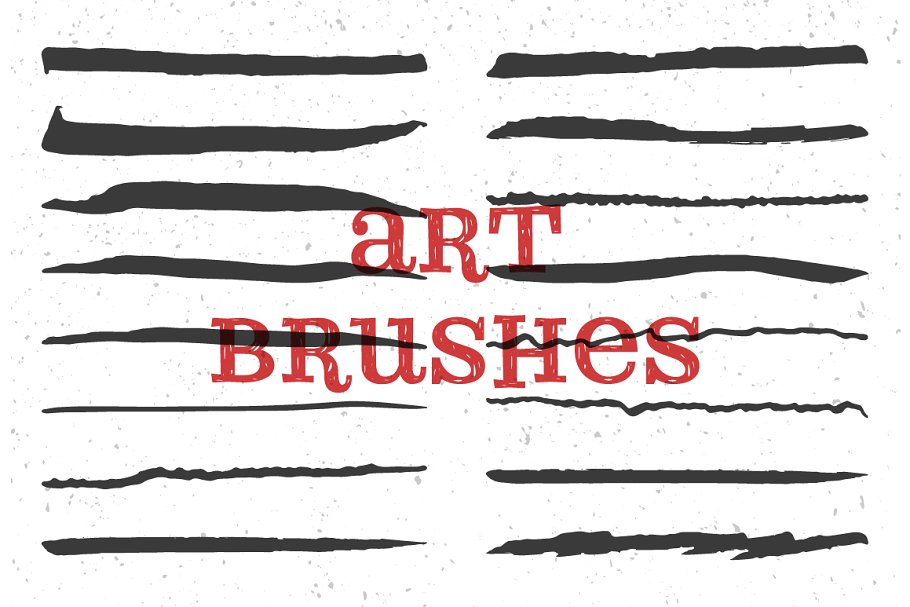 插画画笔和背景纹理素材 Illustrator Brushe