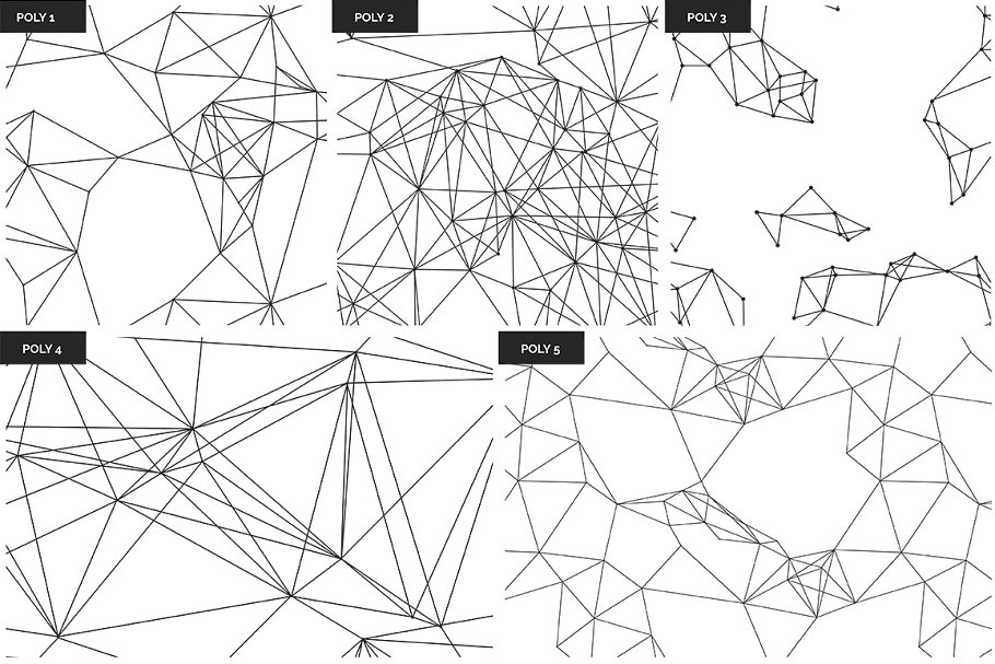 高端多边形线条背景纹理素材 Polygon Lines #1