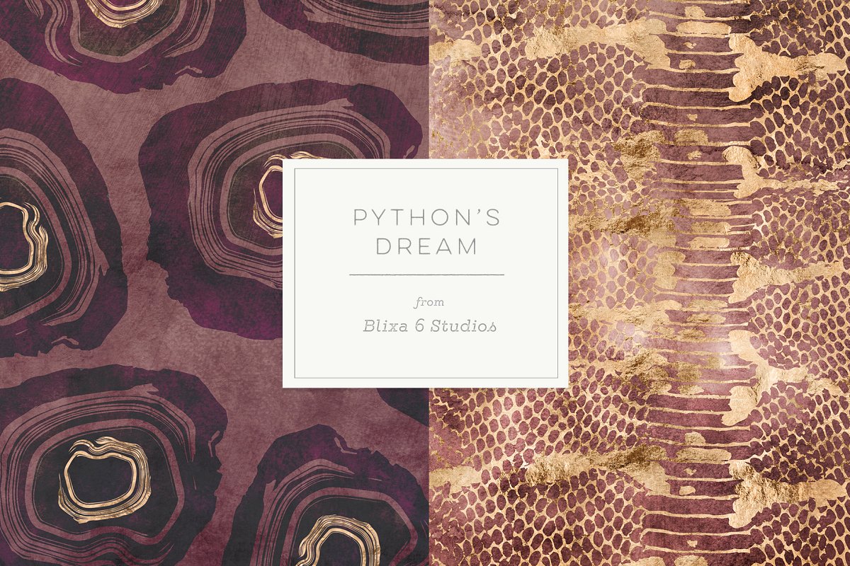 烫金玫瑰背景纹理 Python’s Dream in Ros