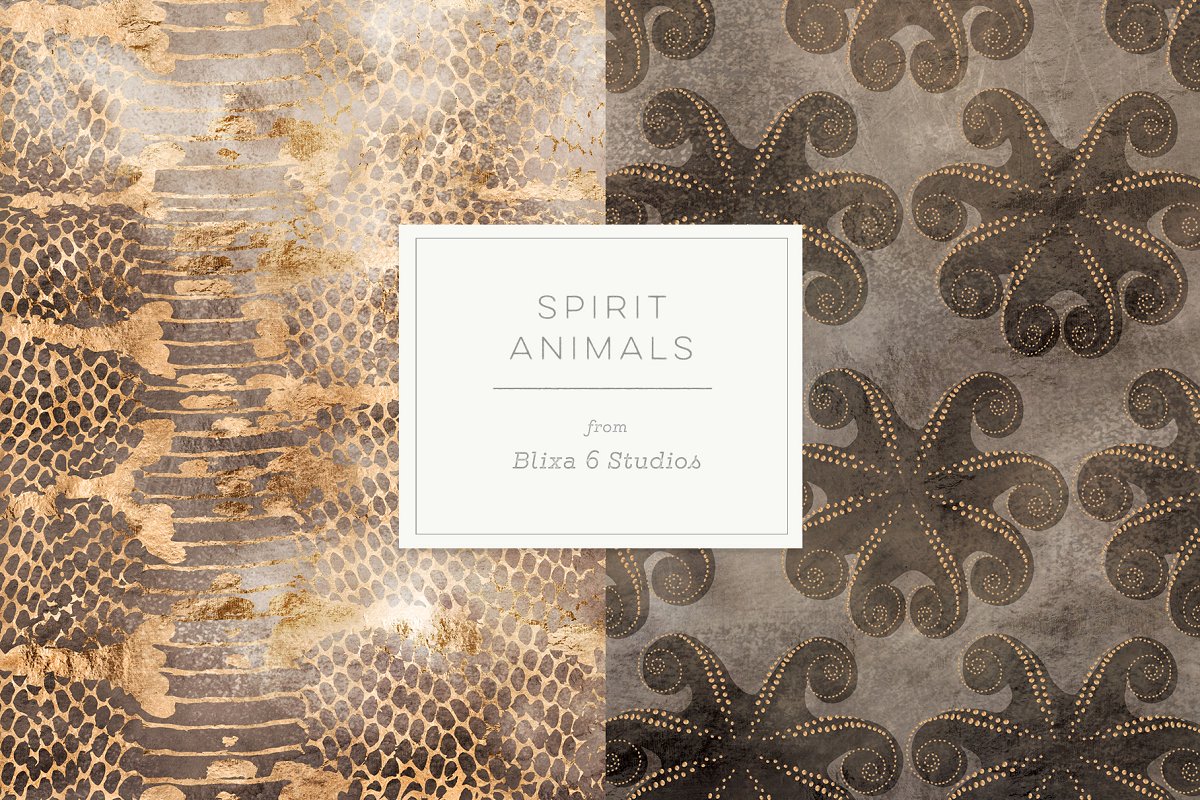 动物金色皮肤纹理合集 Spirit Animals Gold