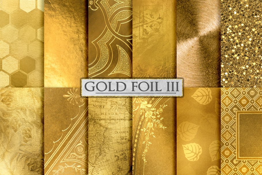 金色背景纹理素材 Gold Foil Textures, G