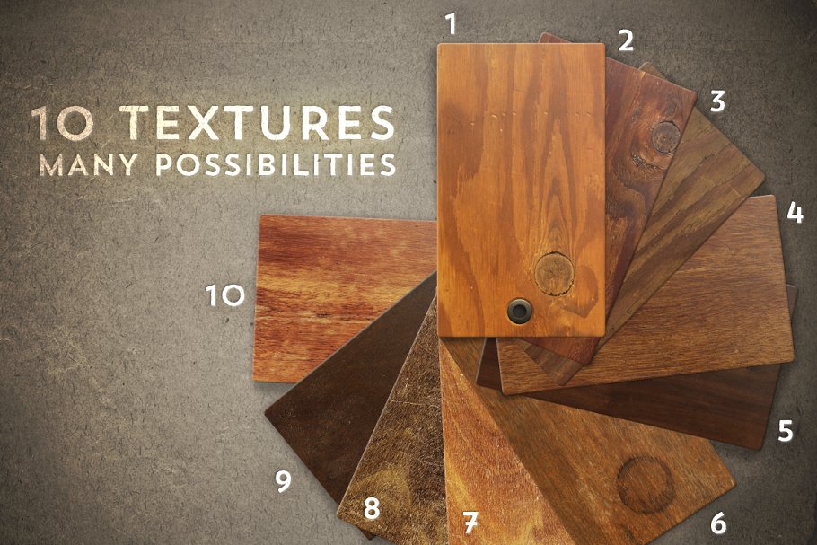 10个木纹背景纹理素材 10 Wood Textures S