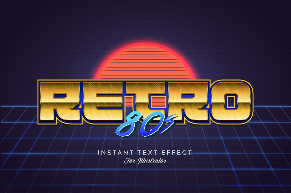80年代復古圖層樣式 80s Retro Illustrat