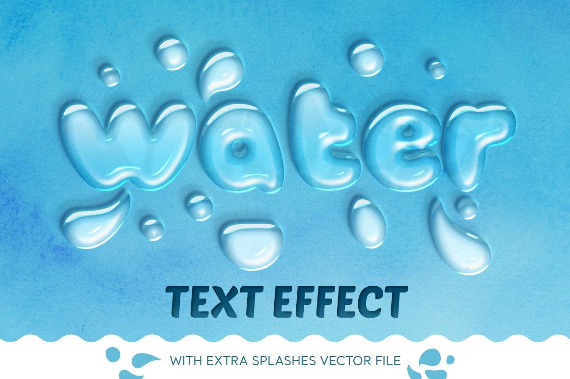 水滴文本图层样式 WATER TEXT EFFECT #12