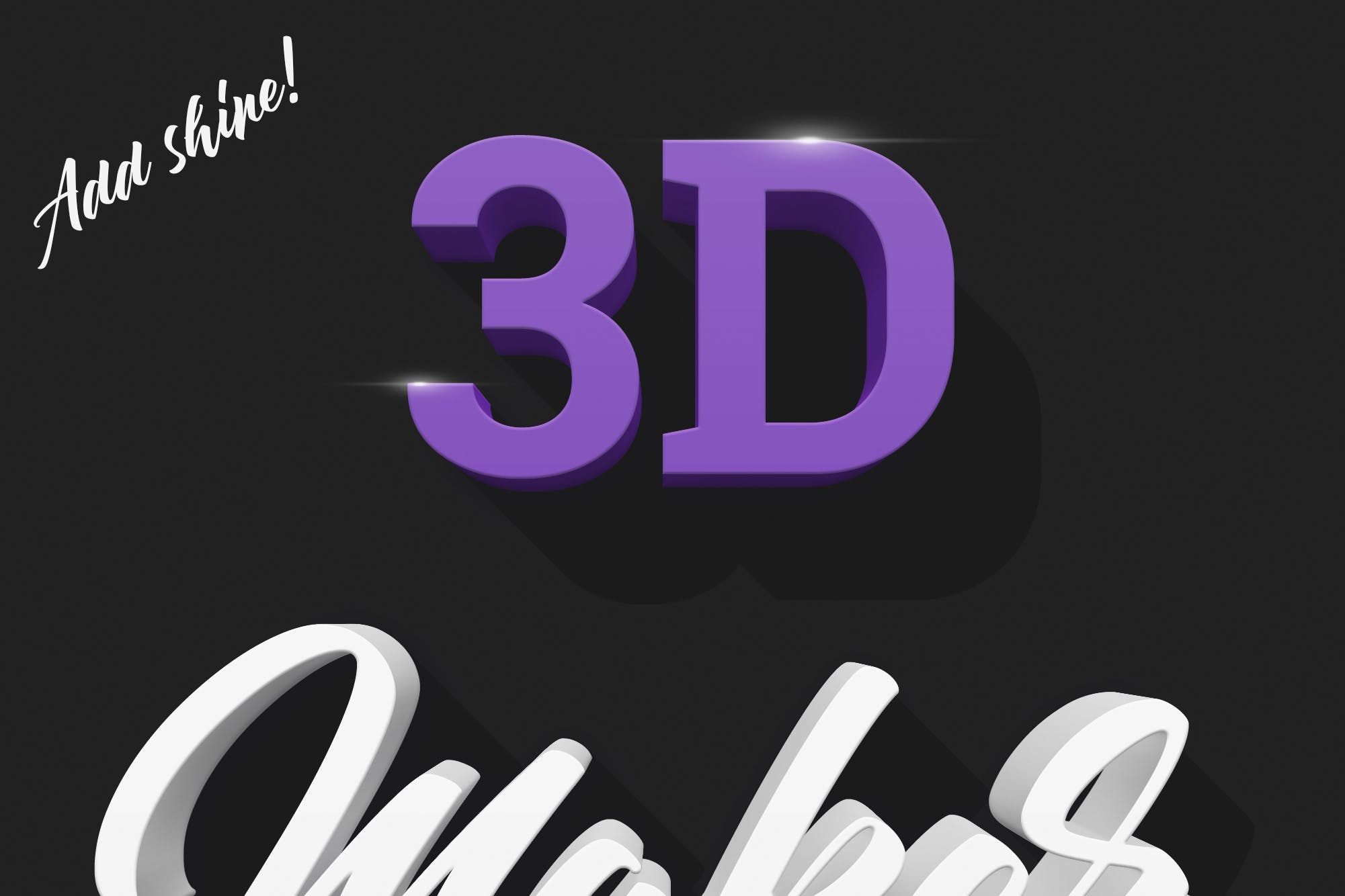 逼真的3D字体图层maker text effects TV