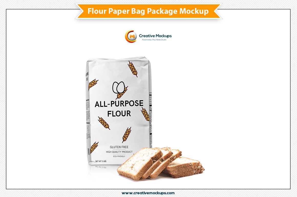 时尚好看的面粉包装设计样机 Package Mockup #