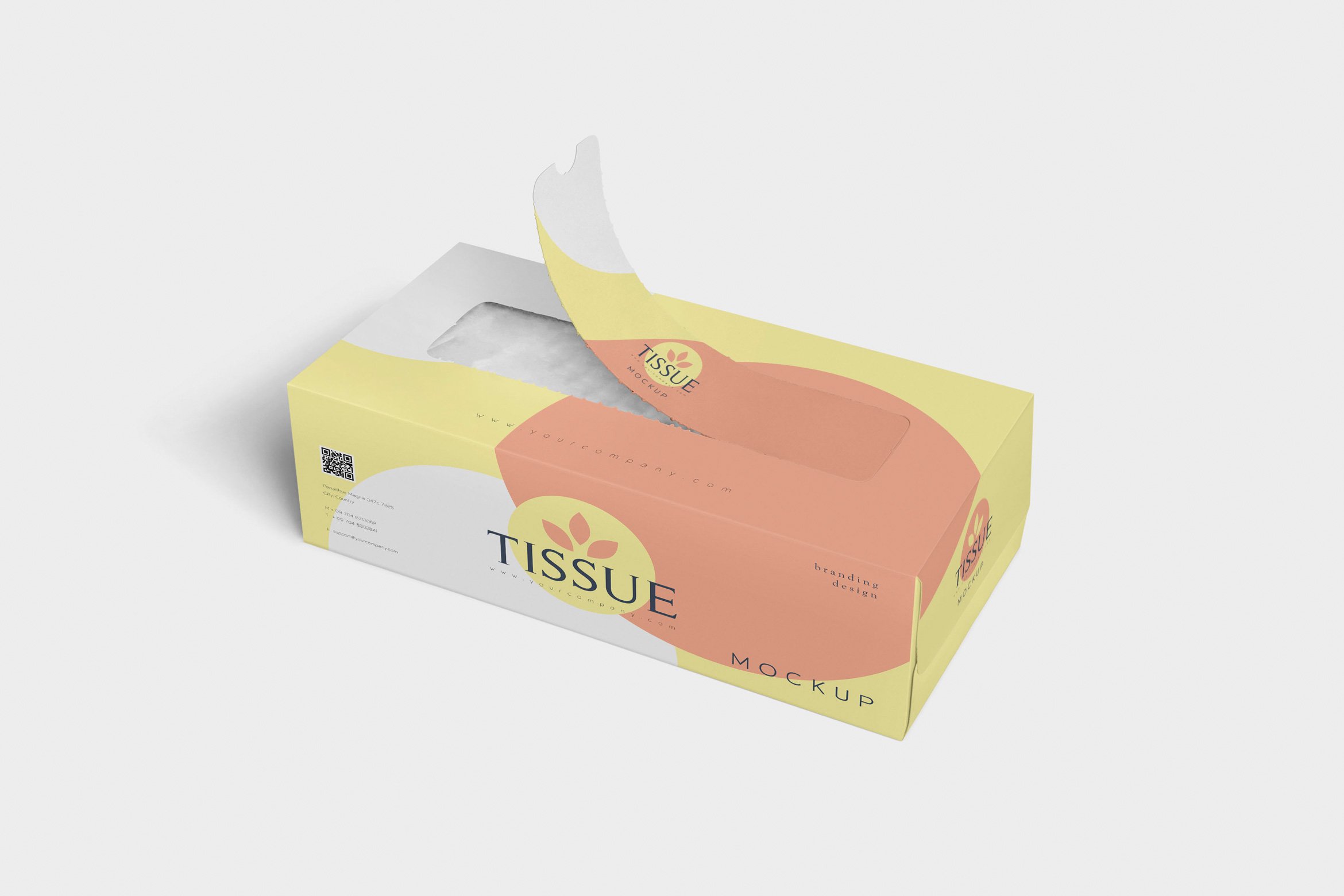 手抽纸巾盒包装设计样机Tissue Box #3513448