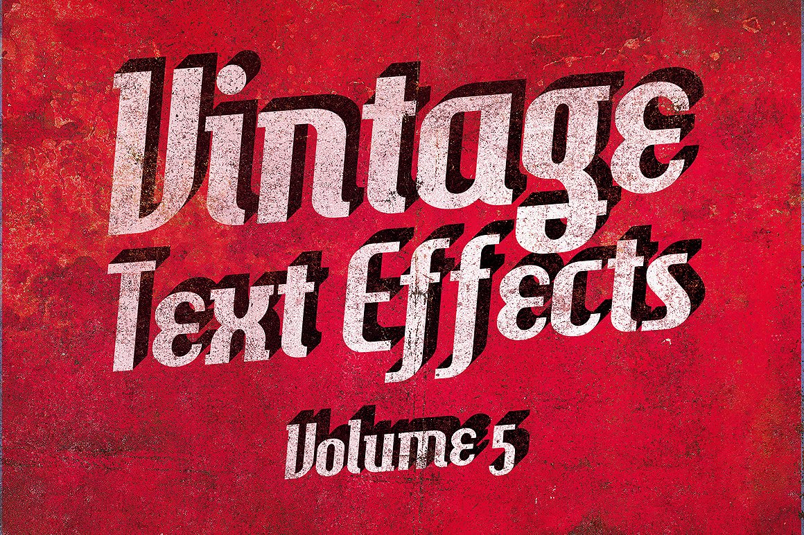 复古文本效果第5卷 Vintage Text Effects