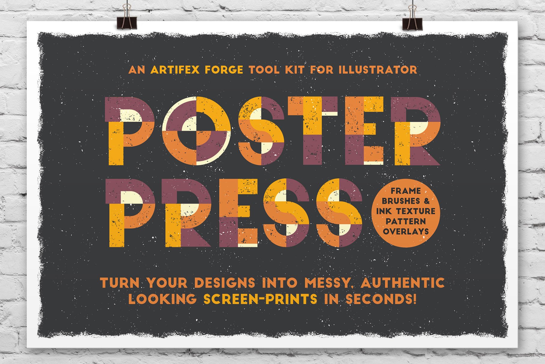 海报印刷字体图层样式 Poster Press  Scree
