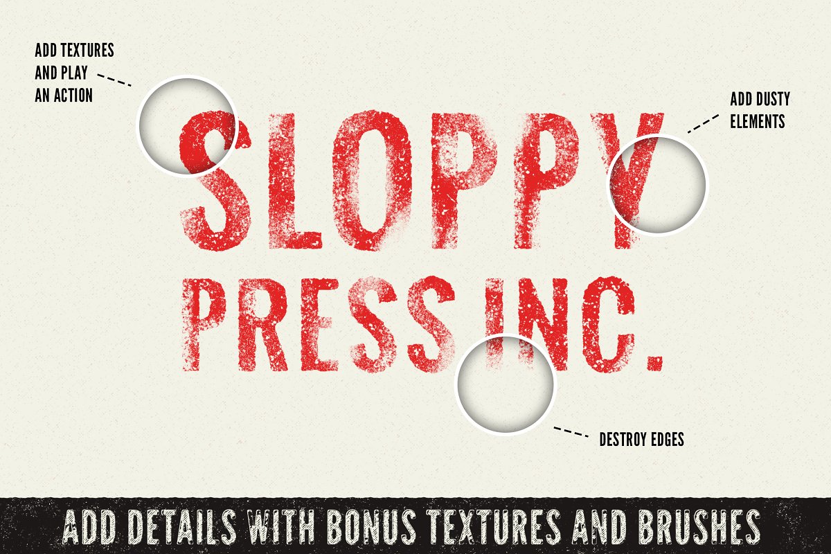 怀旧纹理图层样式 Sloppy Press Inc #126