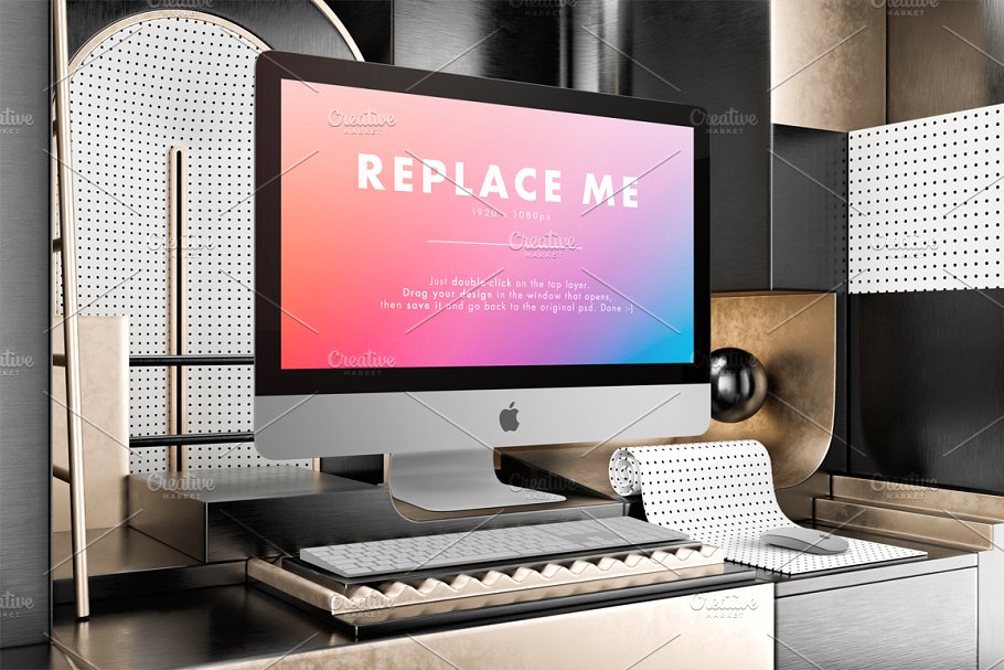 iMac Pro 灰色版电脑样机iMac Creative