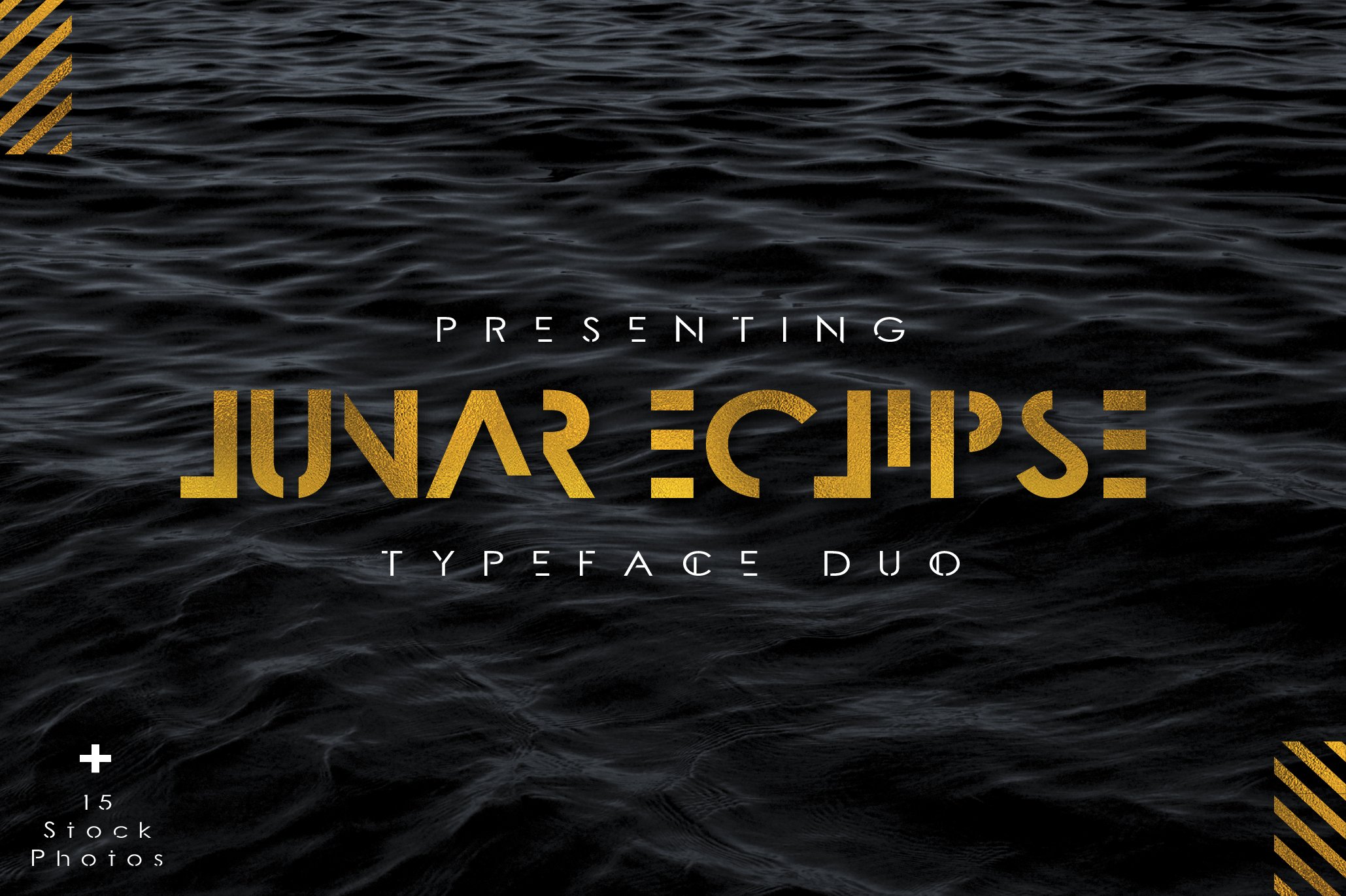 侵蚀效果的设计字体 Lunar Eclipse  Extra