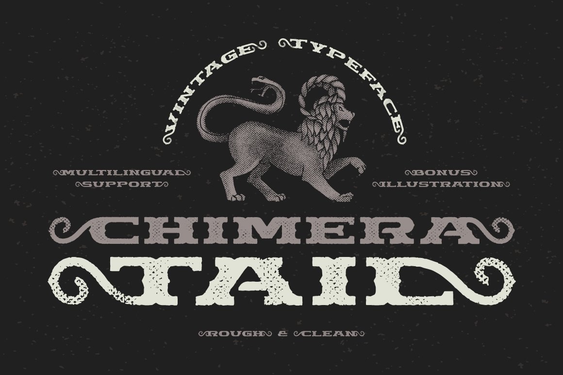 个性设计字体 Chimera Tail typeface w