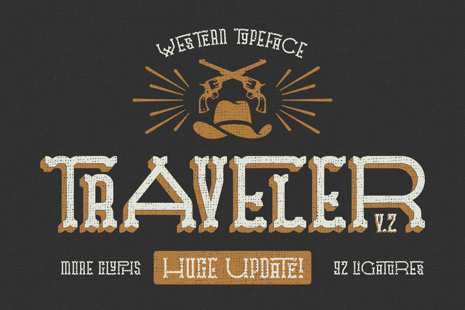 复古个性设计字体 Traveler Font. Huge u