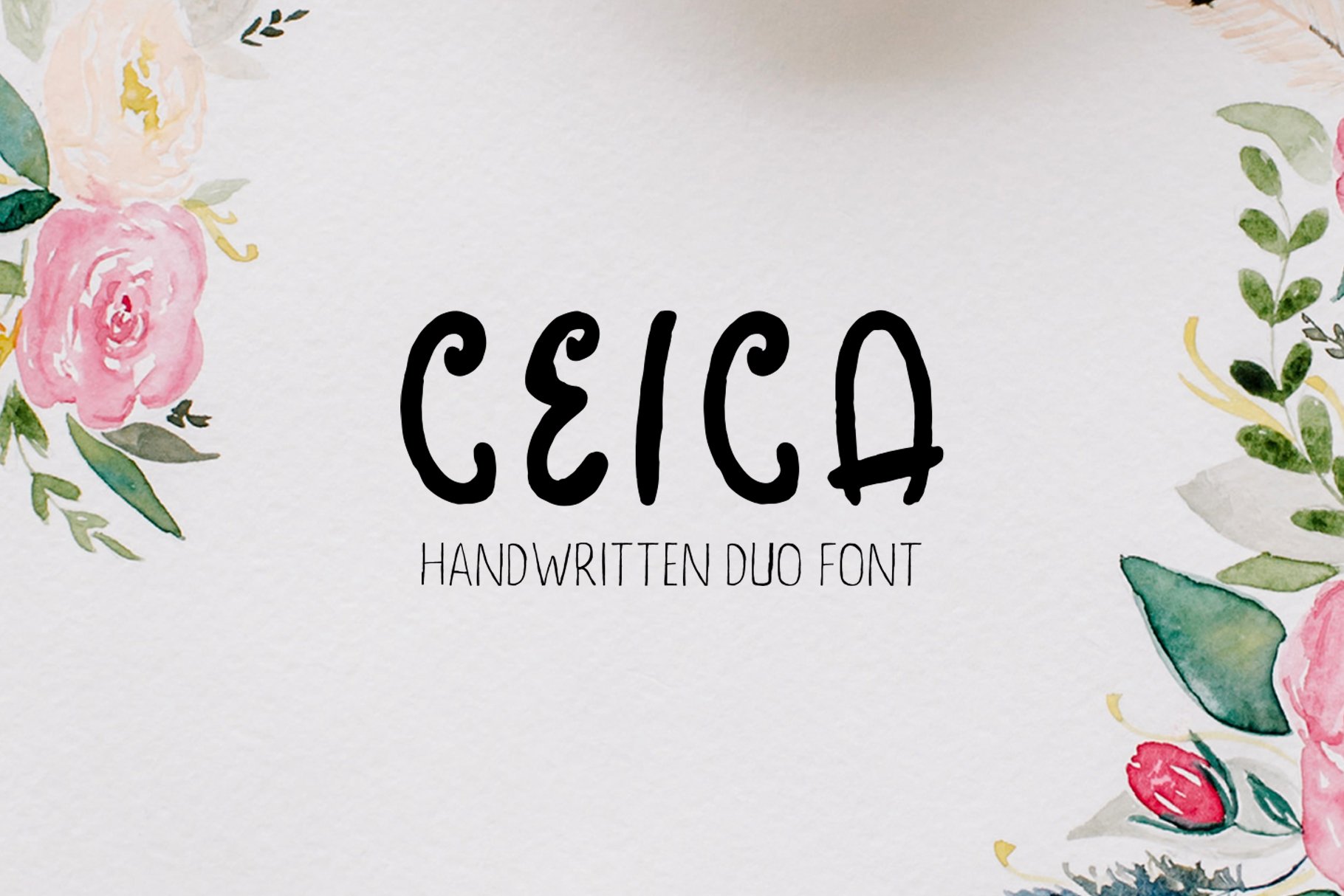 45手写花卉字体 Ceica Handwritten Duo