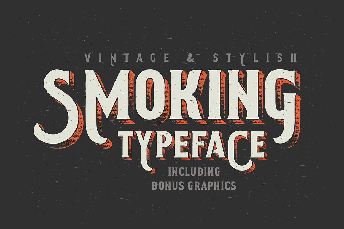 经典海报字体 VIntage Smoking typefac