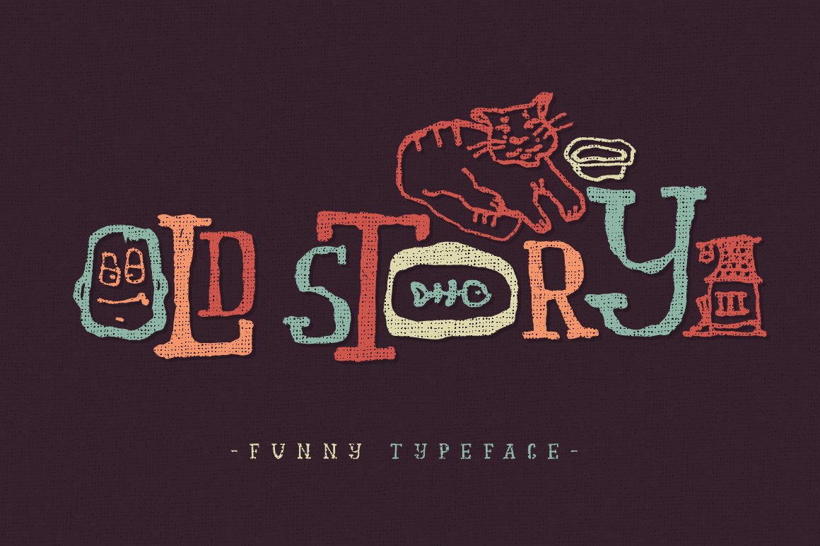 52趣味字体下载 Funny font Old story