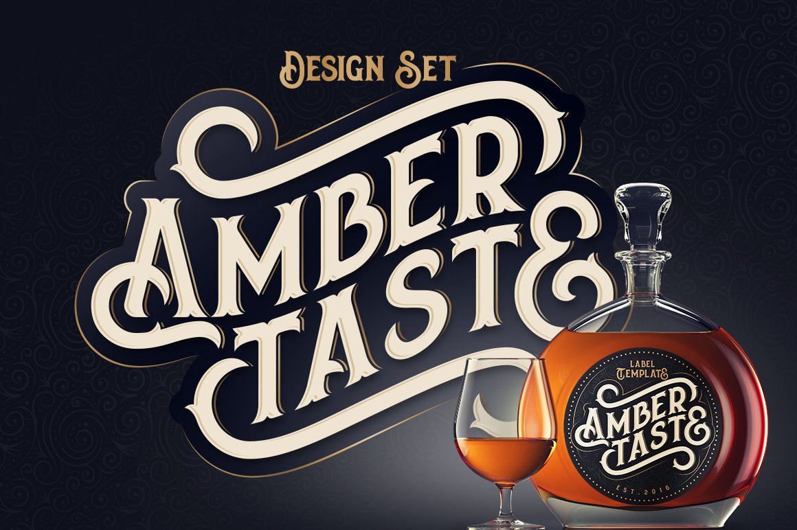 55美术设计字体 Design set Amber Tast