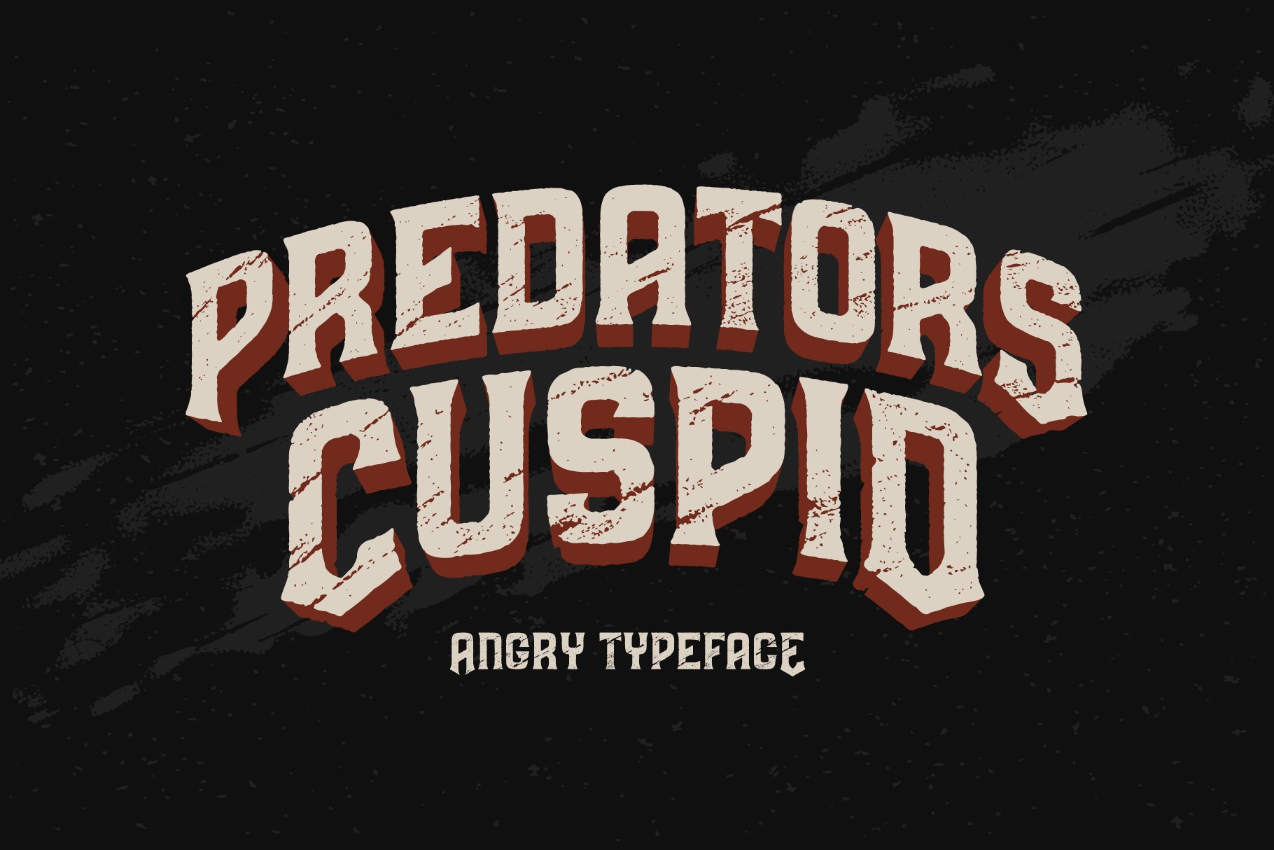 复古字体设计 Predators Cuspid font #