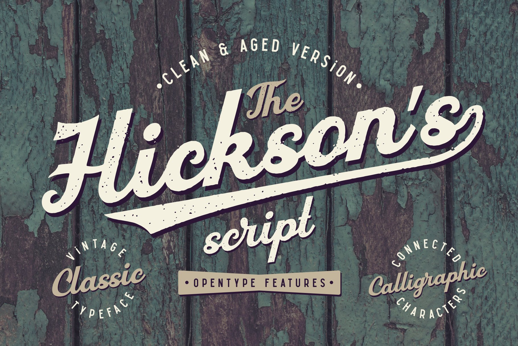 经典手写字体 Hickson’s Vintage Typef