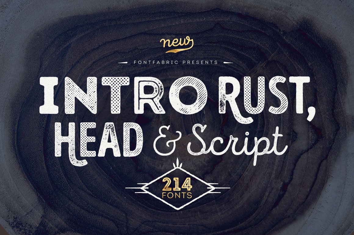 简单的214种字体包 Intro Rust pack #3
