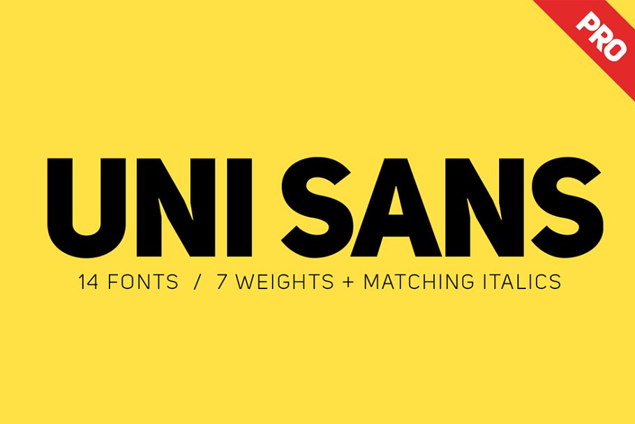 漂亮的无衬线字体 Uni Sans #50986