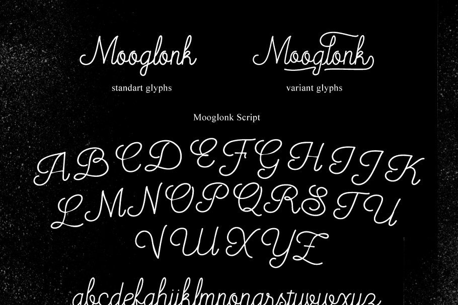 手写设计字体大全 Mooglonk Font  Badges
