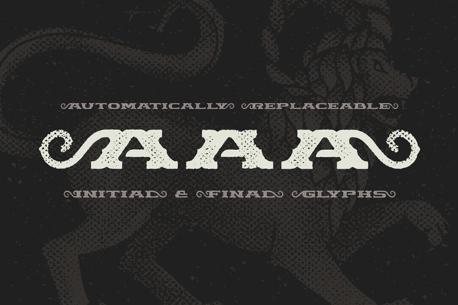 个性设计字体 Chimera Tail typeface w