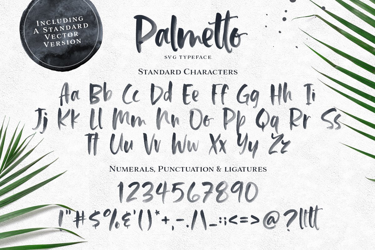 英文书法设计字体 Palmetto SVG Font #25