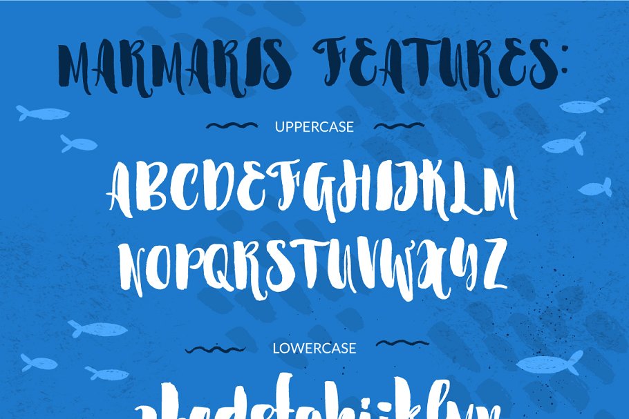 可爱的趣味字体 Marmaris brush font  e