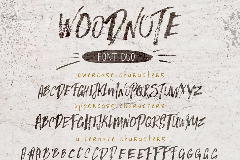 个性手写书法字体 Woodnote Font Duo #22