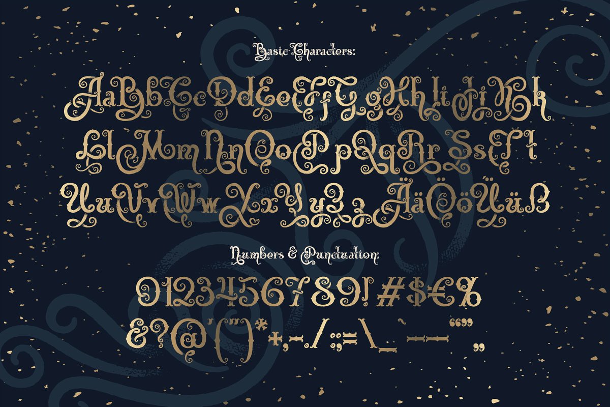 41魔法字体元素Magic Garden typeface