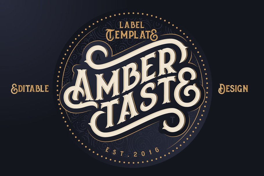 55美术设计字体 Design set Amber Tast