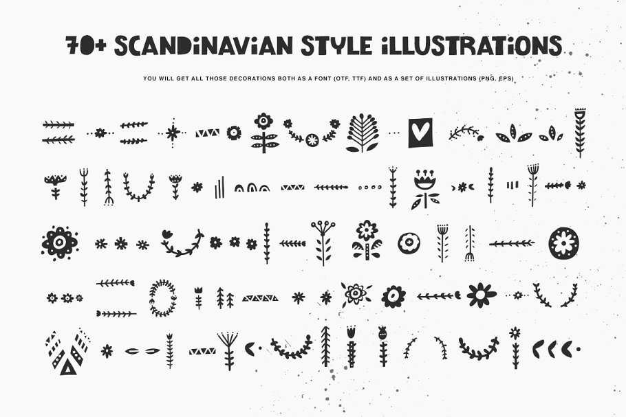 60纳维亚艺术字体 Scandinavian Font Fa