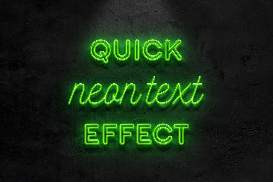 霓虹灯图层样式 Neon text effect #2579