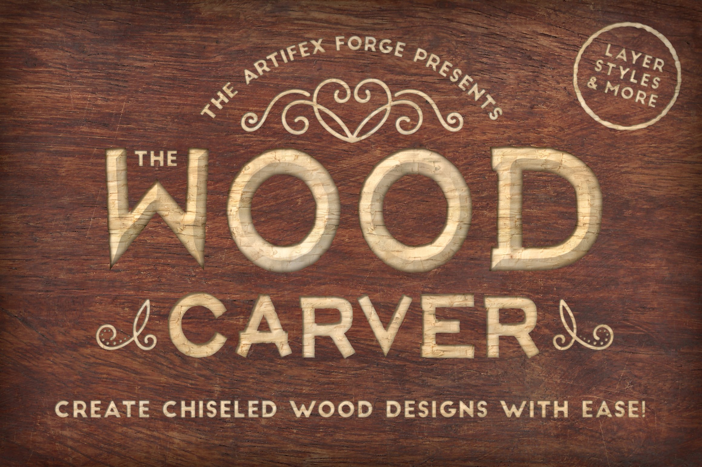 木纹PS图层样式 The Wood Carver PS S