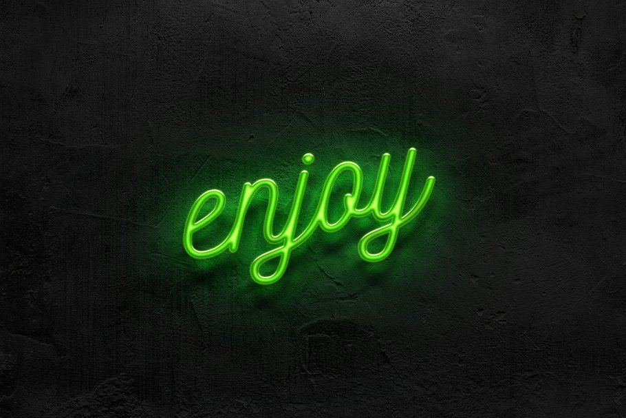 霓虹灯图层样式 Neon text effect #2579