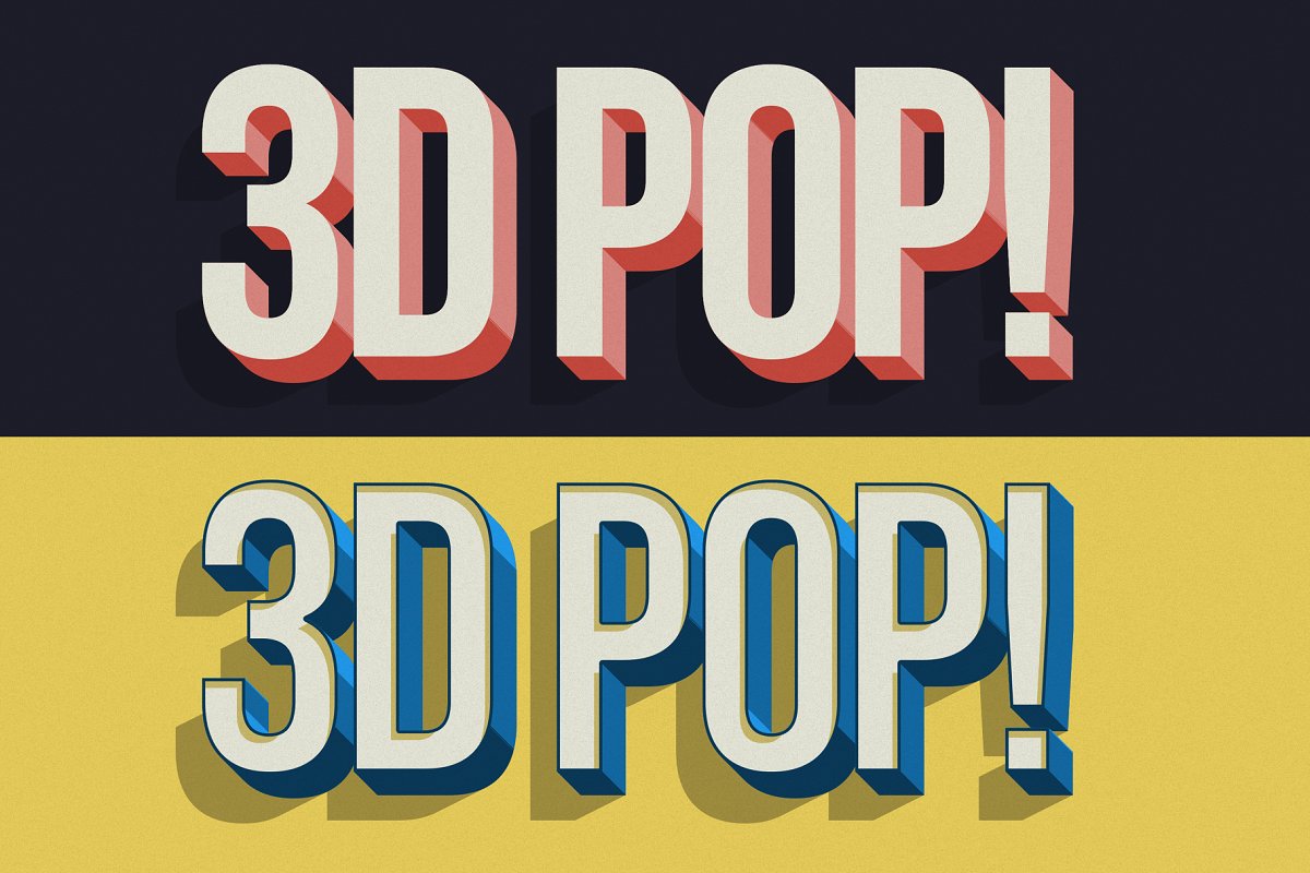 图层样式效果 3D POP! Photoshop #2319