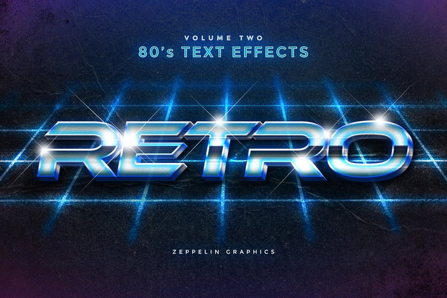 80后特效字体图层样式 80s Text Effects #