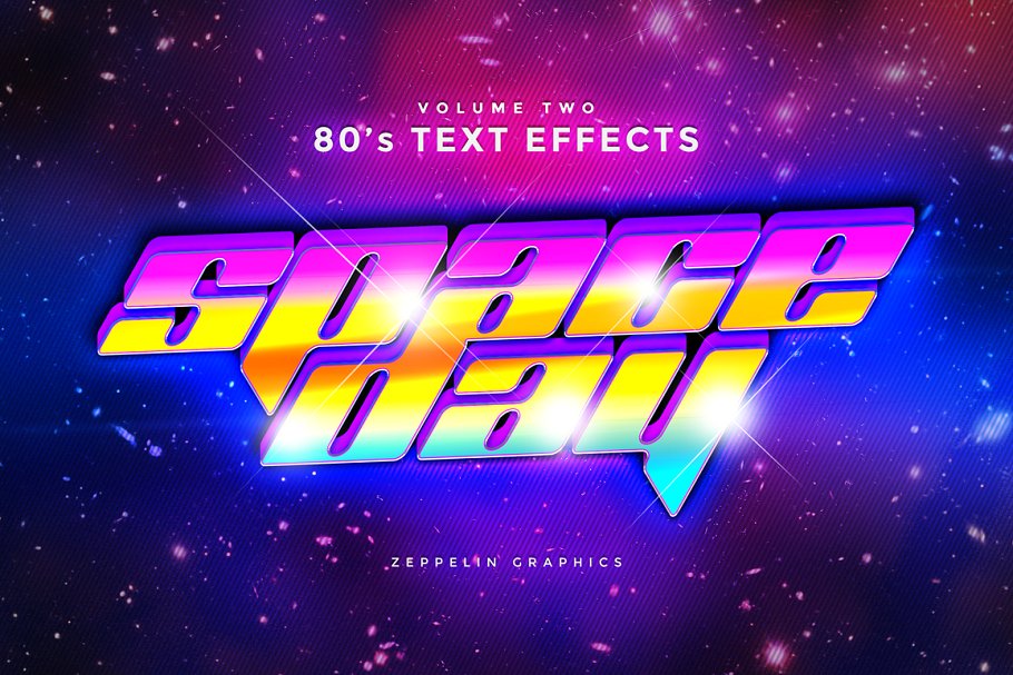 80后特效字体图层样式 80s Text Effects #