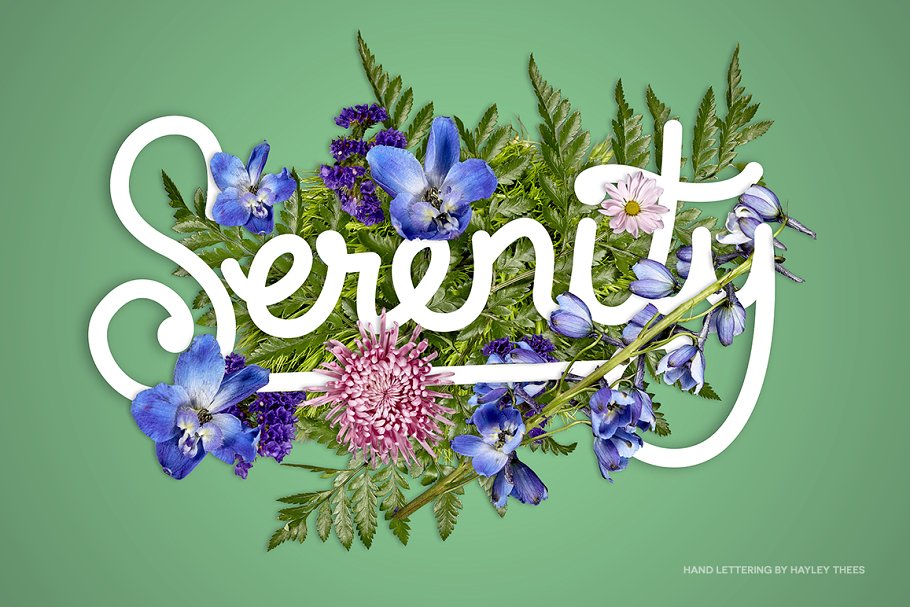字体与花卉PS图层样式 FlowerType for #30