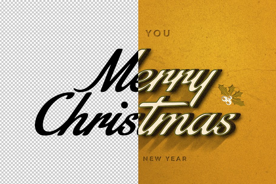 圣诞节图层样式 Christmas Text Effects