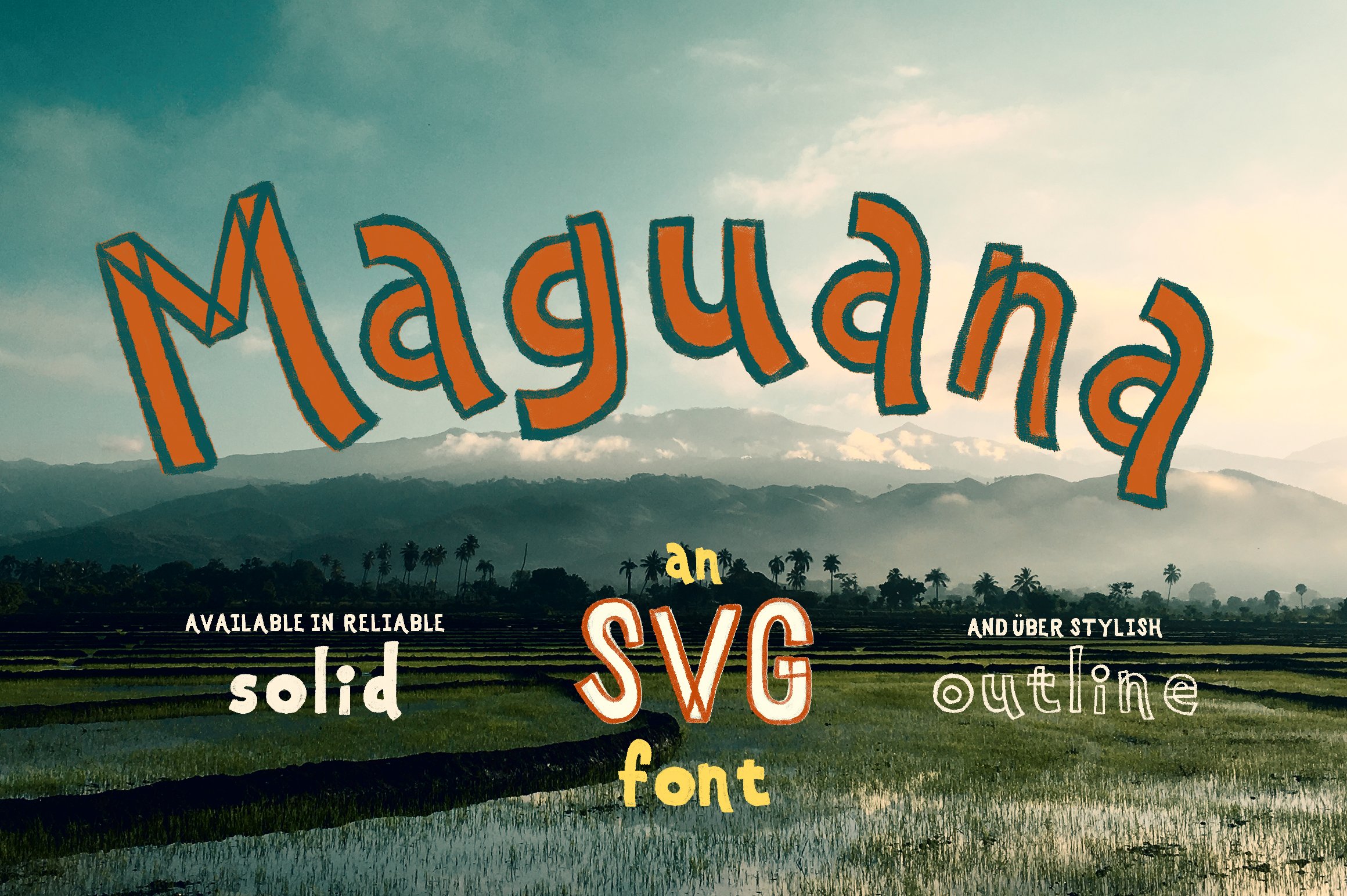 英文手写SVG字体 Maguana Hand-drawn S