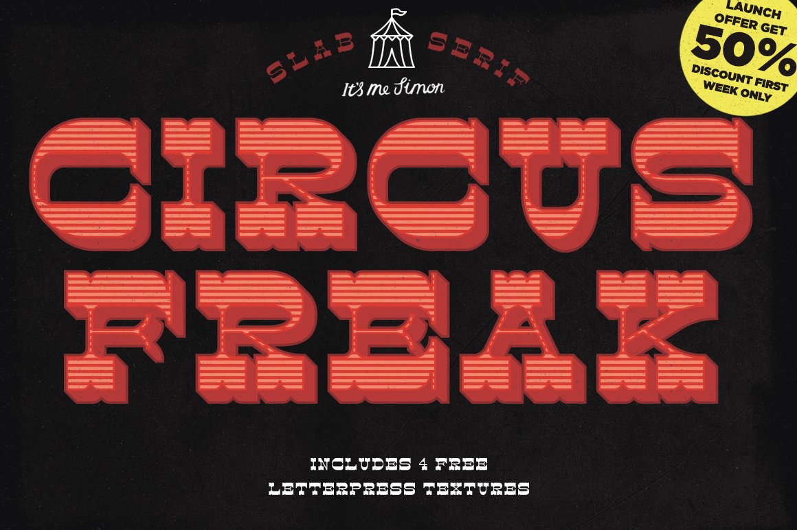 马戏团怪异英文字体 Circus Freak font ch