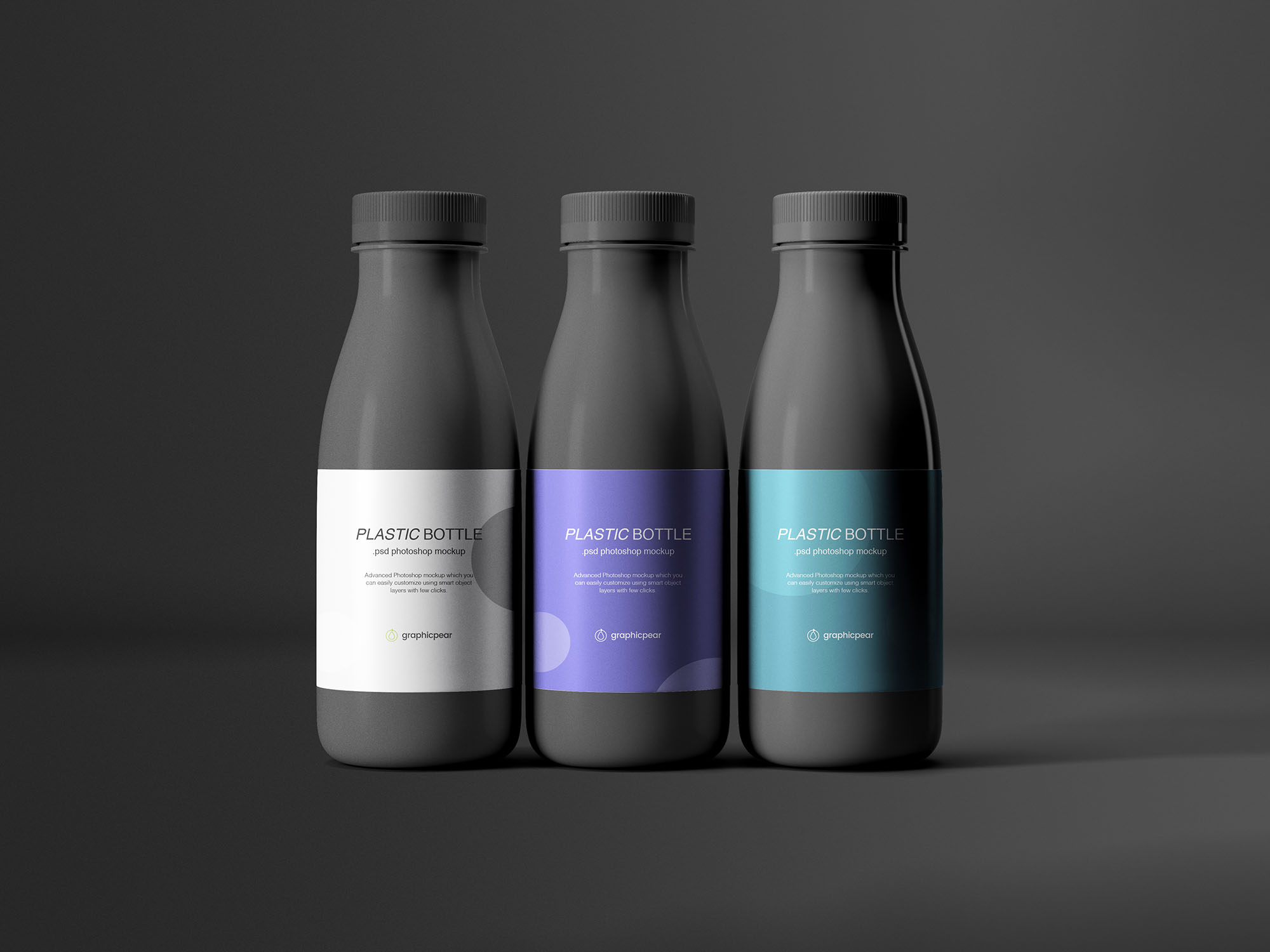 塑料饮料牛奶瓶装包装设计品牌VI提案样机模板 Plastic