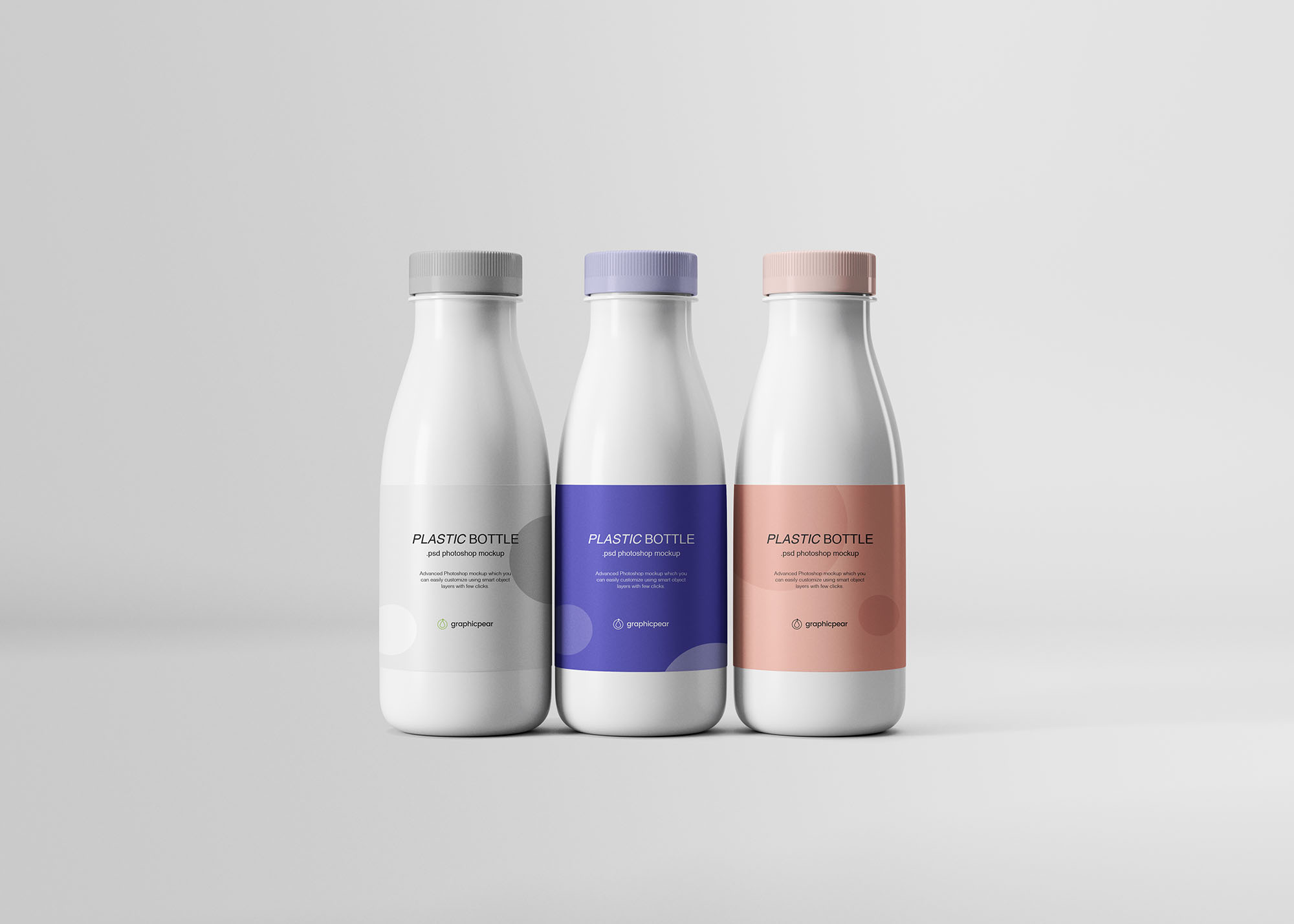 塑料饮料牛奶瓶装包装设计品牌VI提案样机模板 Plastic