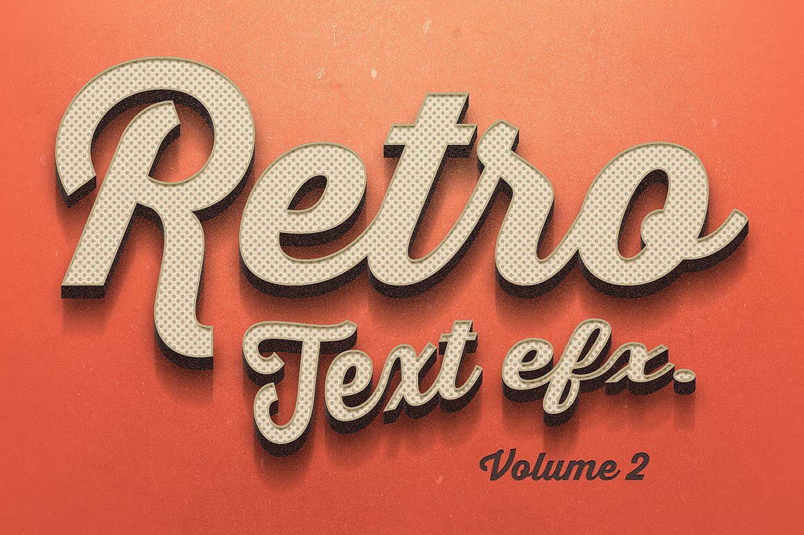 经典的字体图层样式 Vintage Text Effects