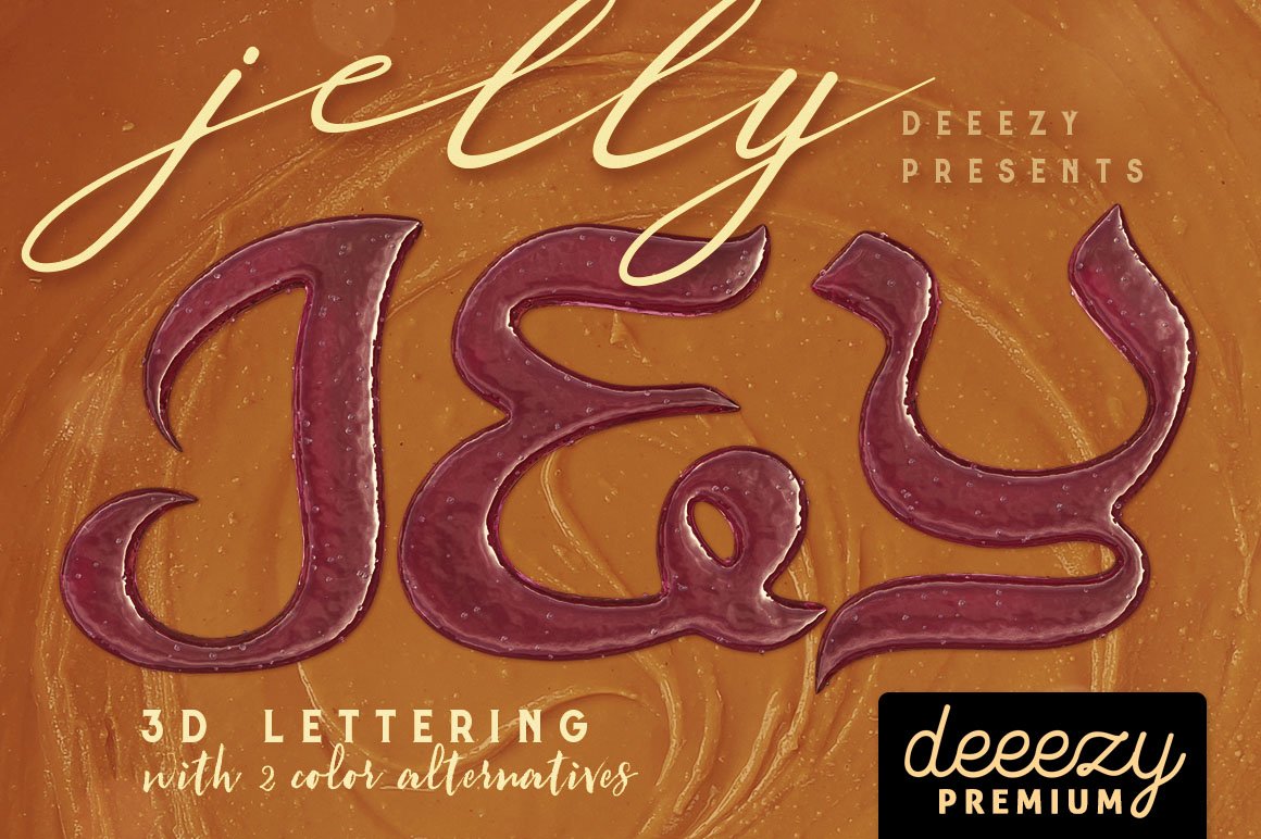 诱人的果冻3D立体三维字母数字Jelly 3D Letter