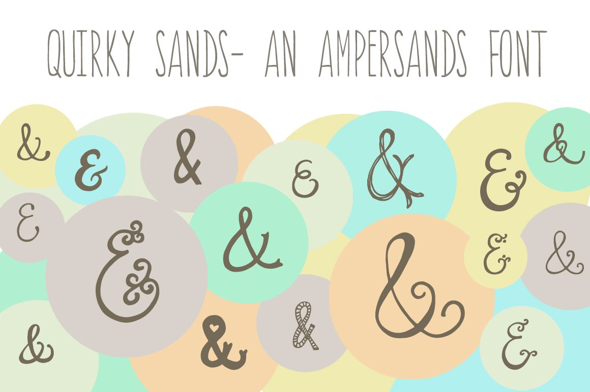 字体符号设计 Quirky Sands- An Ampers